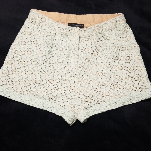 Victoria Beckham for Target Other - Victoria Beckham Lace Overlay Pleated Shorts